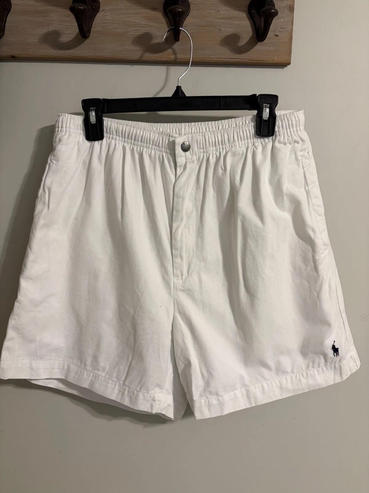 Vintage Polo By Ralph Lauren Mens Large Elastic Waist Drawstring White Shorts
Opens in a new window