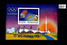 @ ROMANIA 1972 - MNH - IMPERF - SPACE - OLYMPICS - GERMANY