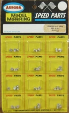 Aurora Model Motoring 8362-25 Aluminum HO Speed Hubs FULL CARD 1967