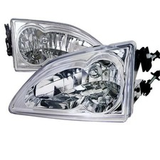 Spec-D Tuning LH-MST94-RS Housing Headlights for 94 to 98 Ford Mustang- Chrom...