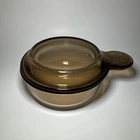 Corning Pyrex Visions Amber Glass Grab It Bowl With Glass Lid V 150 B  - P150 C