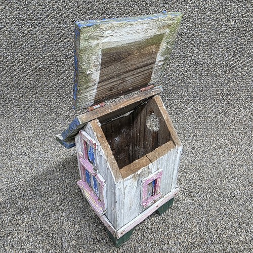 Vintage Vogelhaus/Feengarten/Deko aus Holz im Used-Look - Bild 19 von 24