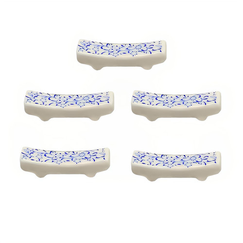 Chopstick Rest 5 Pairs Porcelain Chopsticks Holder For Countertop,Cute Chopst...