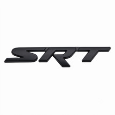Matte Black Connected Srt Rear Trunk Badge Emblem - 3d Peel Stick Matte Black Connected Srt Rear Trunk Badge Emblem - 3d Peel Stick