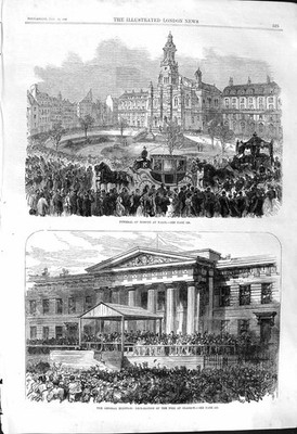 Alte 1868 Beerdigung Rossini Paris Frankreich Parlamentswahl Erklärung Po Viktorianisch