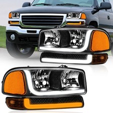 01-06 Yukon DRL Headlight Black