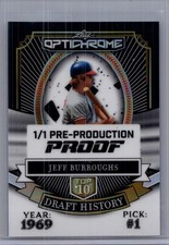 Jeff Burroughs 2025 Leaf Optichrome Baseball 1/1 Pre Production Proof