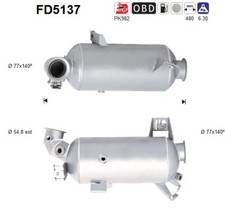AS DPF Rußpartikelfilter Dieselpartikelfilter FD5137 Cordierit für VW T6 Bus SGB