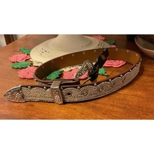 New western Genuine Leather Belt with Buckle Small