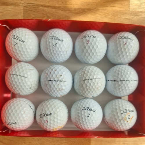 12 X Titleist pro v1 and pro v1x Golf Balls Grade B