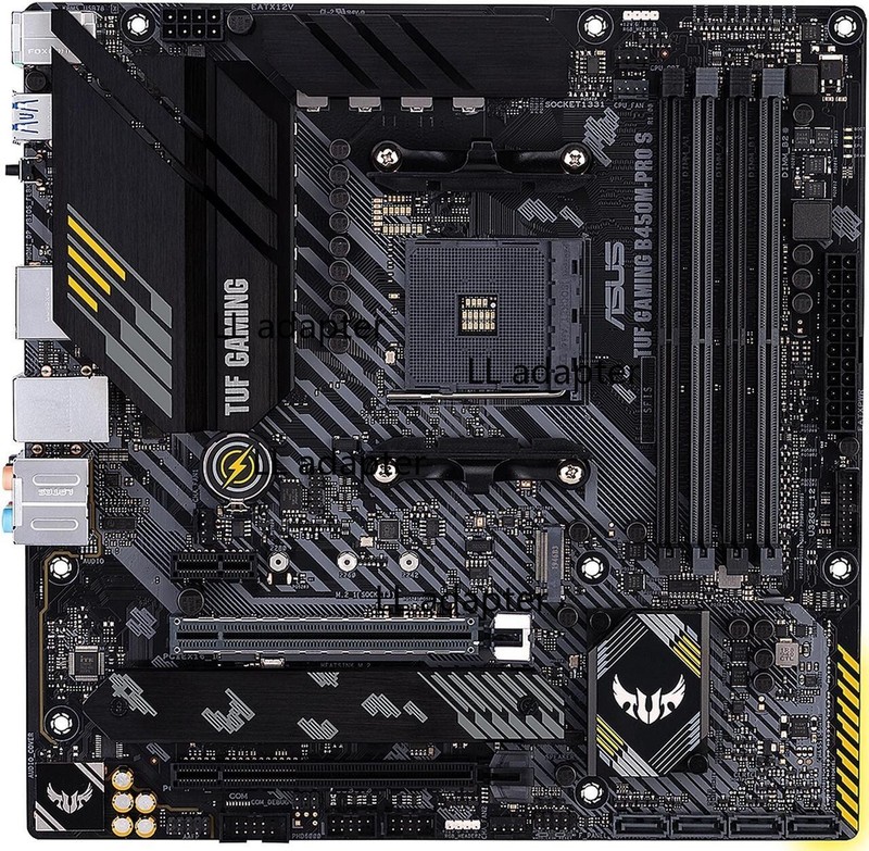 ASUS TUF GAMING B450M-PRO S AMD AM4 (3rd Gen Ryzen) Micro ATX Gaming Motherboard