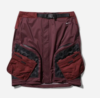 Women's Nike ISPA Skirt Burgundy Pockets Comfort Casual HM5009-652 Size S