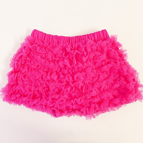 Tulle Tutu Ruffled Bloomer Shorts Girls/Kids/Teen Cover Panty Skort BLACK SOLID - Picture 2 of 7