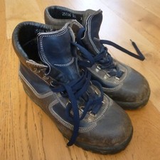 Scarpa Vintage Women's Leather Walking Hiking Boots Blue Brown UK 5 EUR 38 READ!