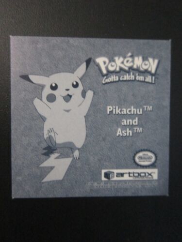 PIKACHU & ASH PR03 POKEMON ARTBOX PEGATINA PRIZM SERIE 1 1999 CASI NUEVO - Imagen 2 de 2