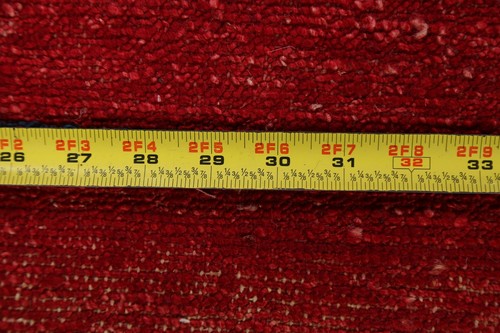 Modern Geometric Gabbeh Oriental Runner Rug Hand-knotted Wool 3x8 ft Red Carpet - Picture 12 of 12