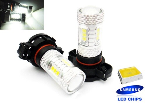 2x H16 PS19W LED 15W SideLight Daytime Running Light Fog DRL 5202 White SAMSUNG