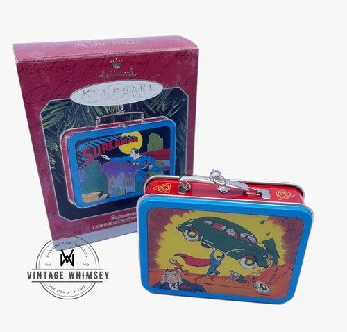 Hallmark Ornament 1998 Superman Lata Prensada Lunchbox Edición Conmemorativa - Imagen 2 de 4