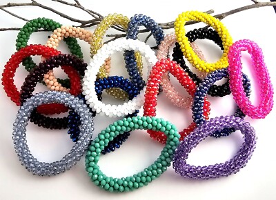 Stretch-Armband Schmuck Armband Glasperlen 3,5x3mm Farbauswahl SERAJOSY