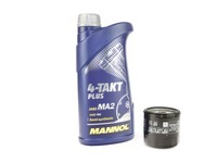 ÖLfilter MF204 MotoröL Set 10W40 1 Liter FüR Arctic Cat Kawasaki KVF Yamaha YFM