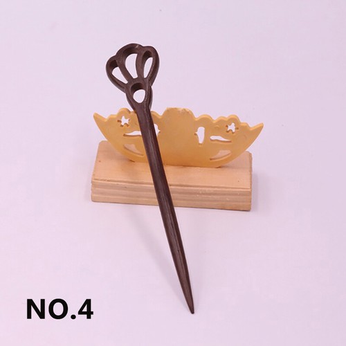 Retro Wooden Sandalwood Hair Pin Sticks Chopstick Handmade Carved Hair Accessory - Picture 6 of 26