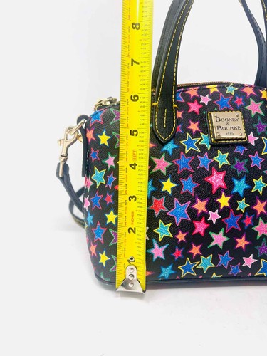Dooney & Bourke Black/Multi Star Leather Designer Satchel - Picture 9 of 9