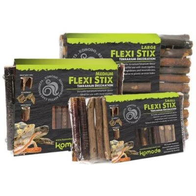 Komodo Flexi Stix Vivarium Bendy Sticks Reptile Decor Tunnel / Bridge Hide Ramp