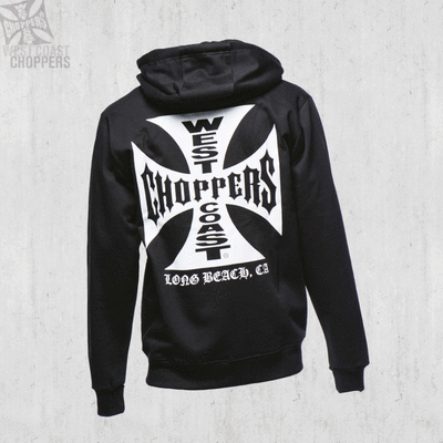 West Coast Choppers Original Cross Zip Up Hoodie **BRAND NEW