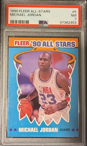 1990 Fleer All Stars Michael Jordan #5 PSA 7