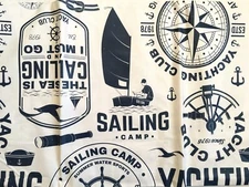 NAUTICAL ROPES SAILING Vinyl /Flannel Backed Tablecloths Various Sizes by Elrene