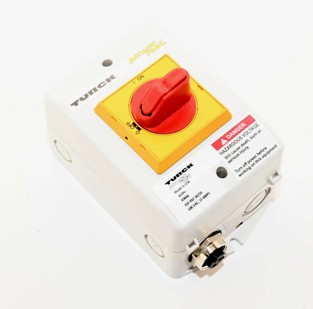 Turck RSF RKF 34/DS Power Disconnect Switch - PowerFast - 600V 15A