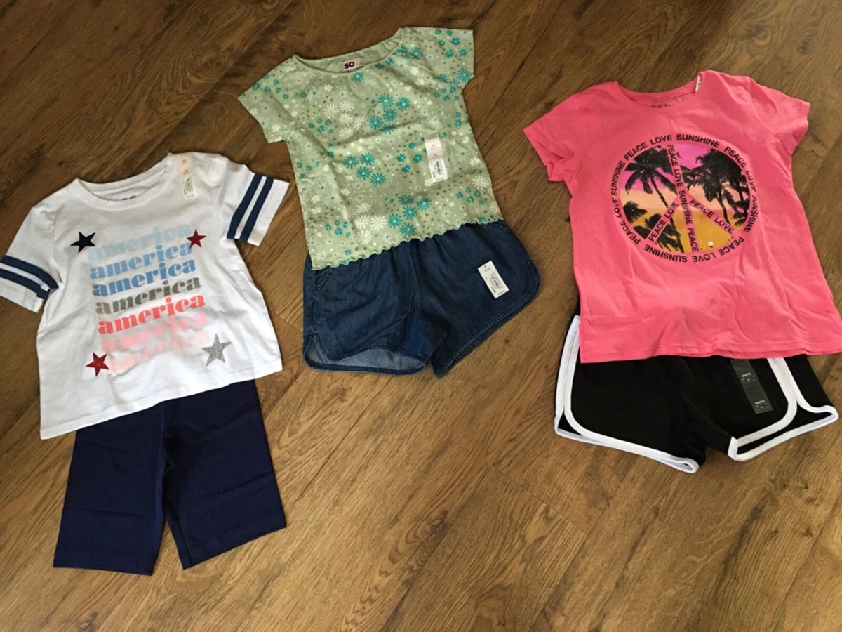 NWT Girls size 7 7 8 8 clothes lot of 16 Pcs. Spring Summer