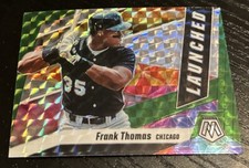 2021 Panini Mosaic Frank Thomas Launched Green Prizm