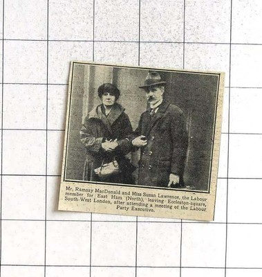 1924 Mr Ramsay MacDonald And Miss Susan Lawrence Labour Member East Ham
