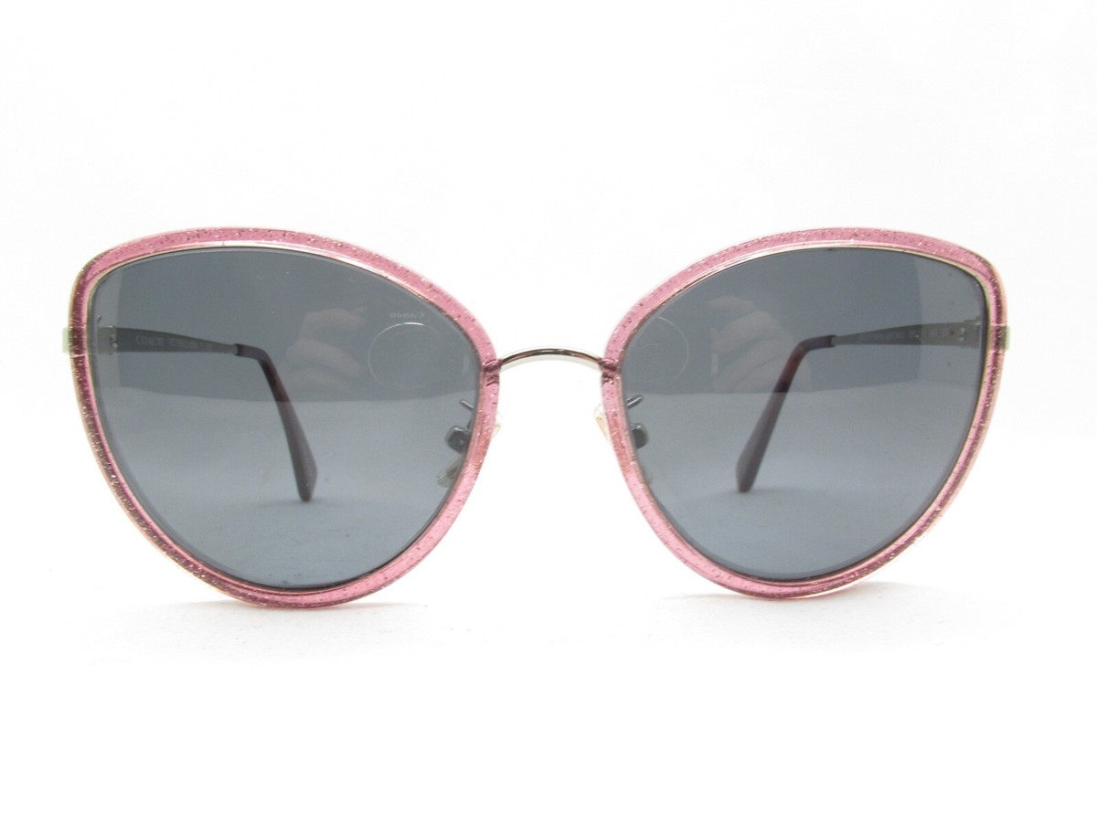 Coach HC7093 900514 56-18 140 2N New Coach Oversize Pink Clear Glitter Glasses HC7093 L1088  main image 2