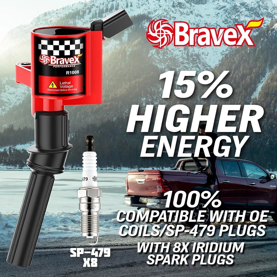 Paquete de bobinas de encendido y bujía SP479 para Ford F-150 F-250 4,6 L 5,4 L V8 Foto 2 de 4