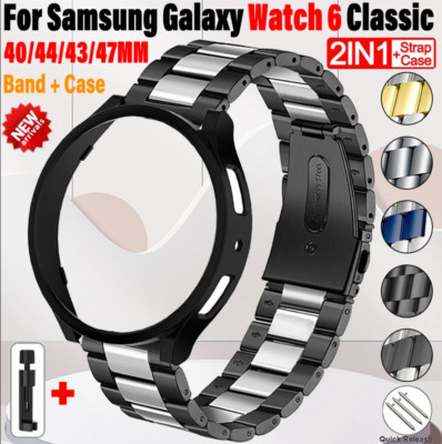 Metal Band Strap + TPU Case For Samsung Galaxy Watch 6 40/44mm Classic 43/47mm 