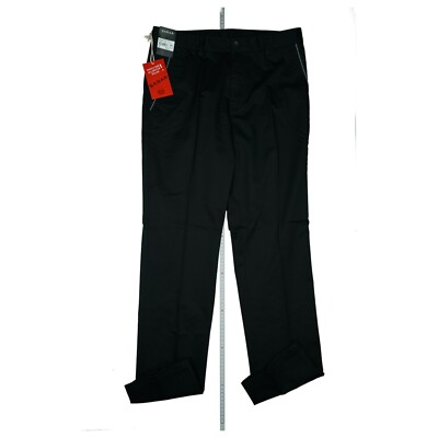Sarar Men Premium Cotton Chino Leisure Pants Slim Fit 50 W34 L32 Black NEW