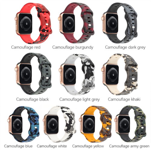 Silikonowy pasek do Apple Watch Ultra 49mm Kamuflaż Bransoletka Seria 10 9 8 SE 7 - Zdjęcie 2 z 21