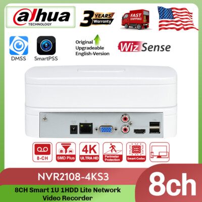 DH NVR2108-I2 8CH Smart 1U 1HDD Lite Video Recorder NO POE Smart Home Store