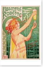 1896 Absinthe Robette Privat Livemont Art Nouveau Poster