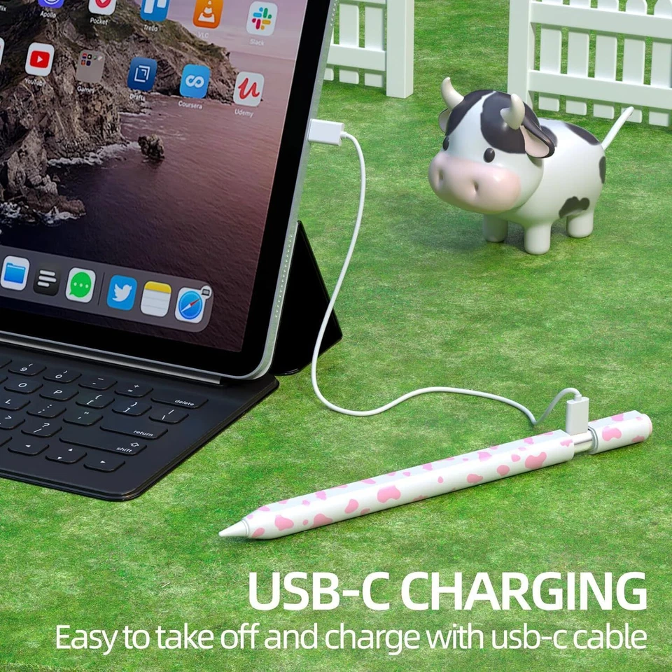 Funda protectora colorida de silicona para Apple Pencil USB-C 1 2 Foto 3 de 4