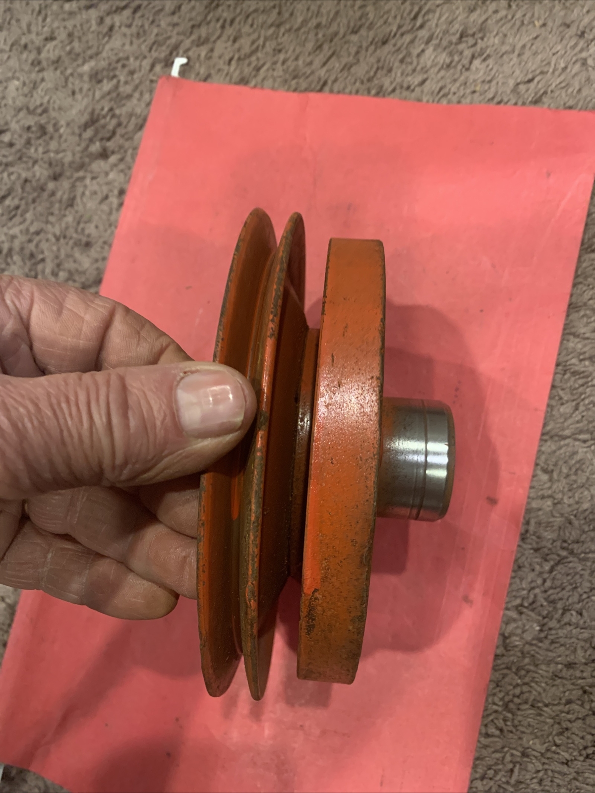 Pulleys Rivet Corvette 1955 1956 Harmonic Balancer Rivet Pulley shallow groove USED ...