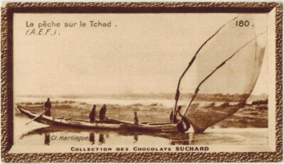 Chromo-Chocolate suchard-Fishing in Chad (AEF)-CL.Harlingue-Ref.D.232