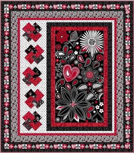 Blank Quilting - Scarlet Story - Card Suits - Red, Fabric BTY - Picture 4 of 5
