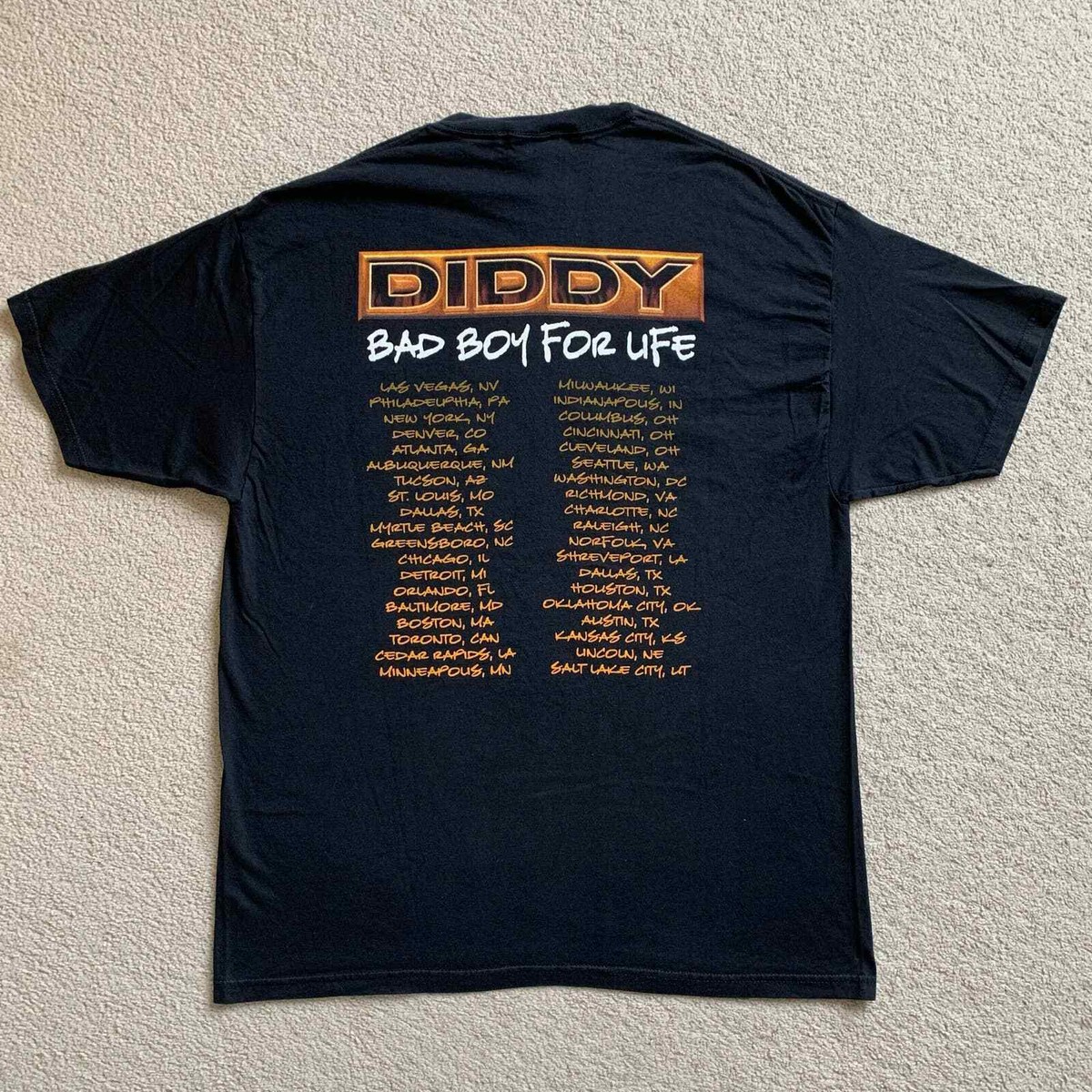 Vintage Y2K 2002 P Puff Diddy Bad Boy For Life Tour Shirt Vintage Y2K 2002 P Puff Diddy Bad Boy For Life Tour Shirt