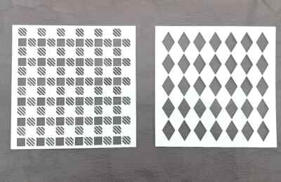 Diamond & Buffalo Check Cookie Stencil Template 5.5 x5.5  Reusable DIY Art Decor
