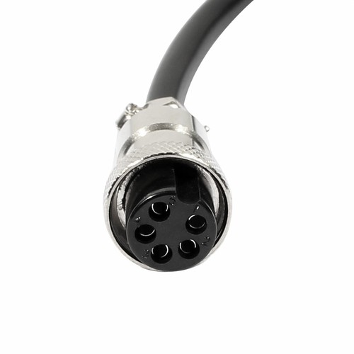 Connecteur Aviation GX16 8 Broches Femelle Avec Câble - 2 Mètres - Noir - Neuf Uxcell