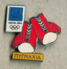 ATHENS 2004. OLYMPIC GAMES. TROFE PIN. BOXING. IN ORIGINAL CARD