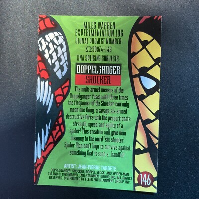 1995 Fleer Ultra Spider Man Arachnophobia Doppel Shock Card #146